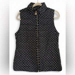 Black Polka Dot Michael Kors Puffer Vest
